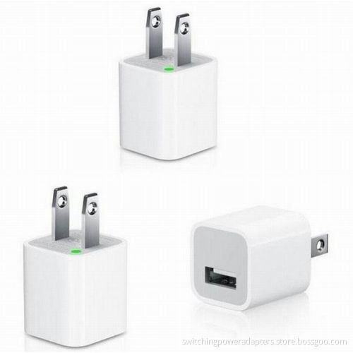 Iphone 5v 1a Usb Power Charger , Mobile Phone Travel Charger